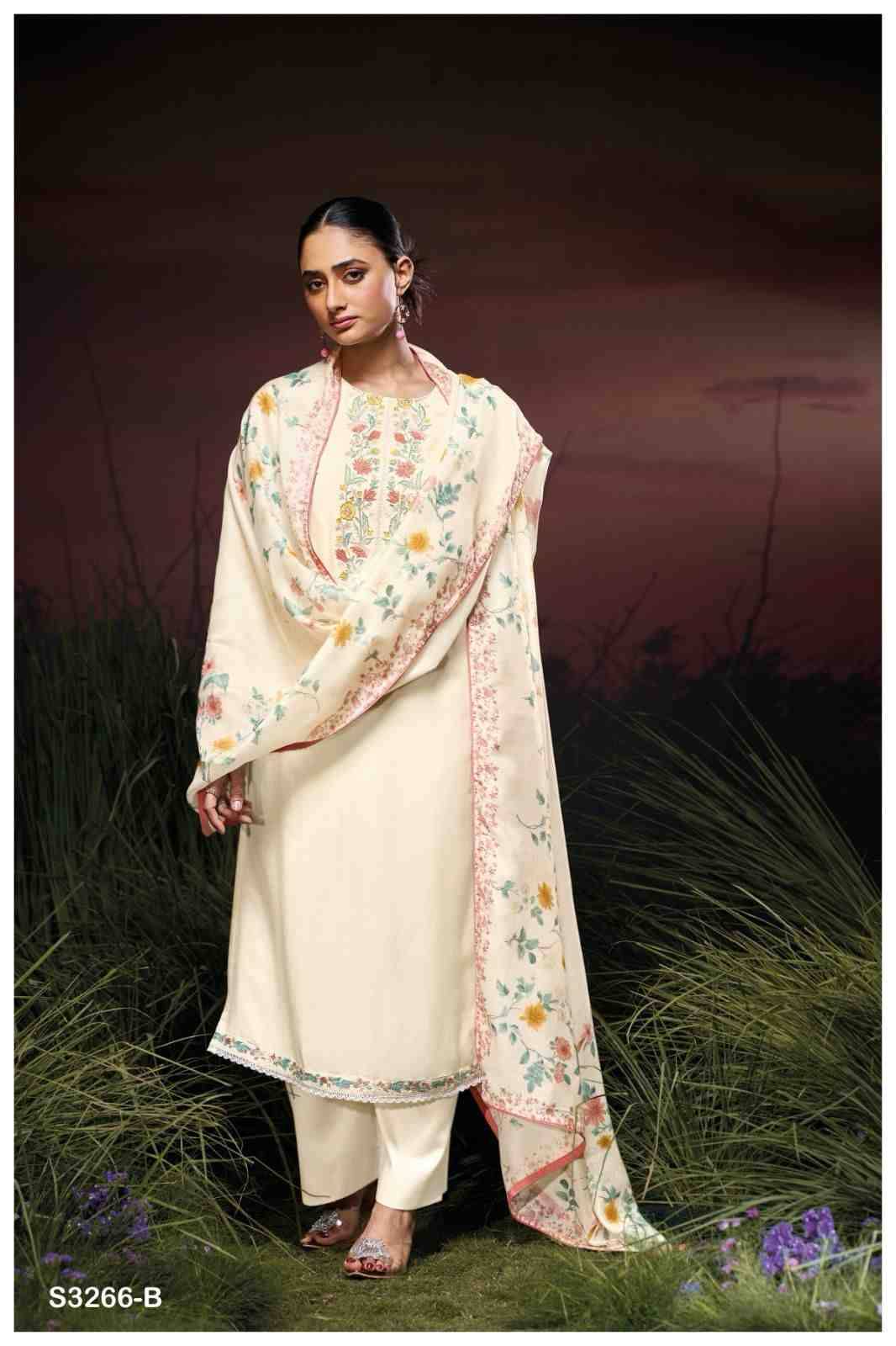 Janita-3266 By Ganga Fashion 3266-A To 3266-D Series Beautiful Festive Suits Colorful Stylish Fancy Casual Wear & Ethnic Wear Pure Bemberg Silk Dresses At Wholesale Price