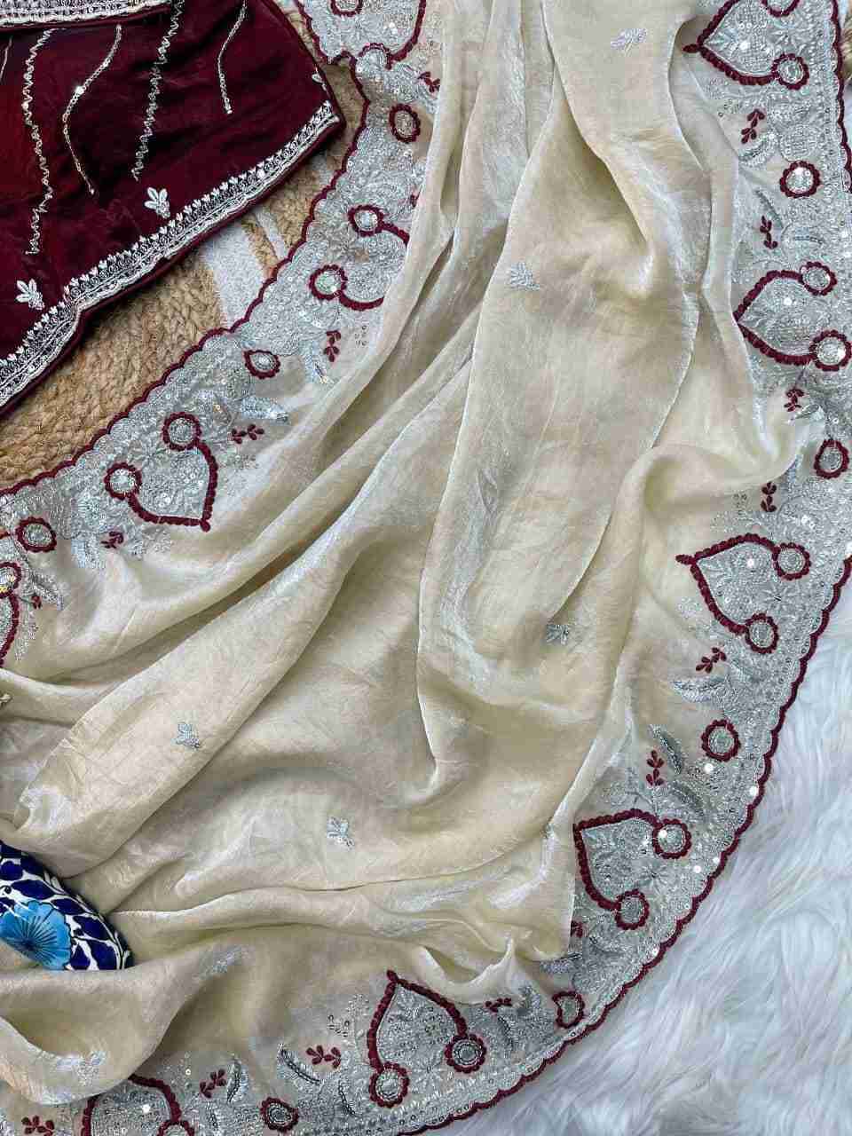 Vd-Ramya By Fashid Wholesale Indian Traditional Wear Collection Beautiful Stylish Fancy Colorful Party Wear & Occasional Wear Pure Soft Satin Sarees At Wholesale Price