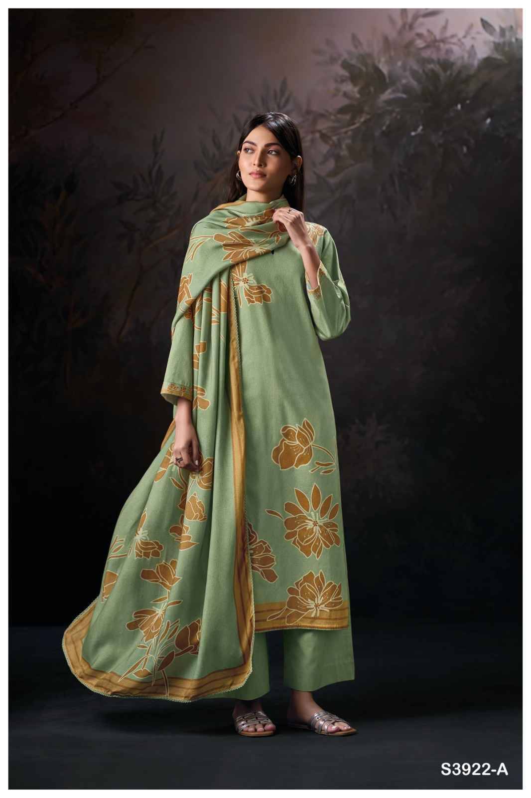 Ekisha-3922 By Ganga Fashion 3922-A To 3922-D Series Beautiful Festive Suits Colorful Stylish Fancy Casual Wear & Ethnic Wear Corduroy Dresses At Wholesale Price