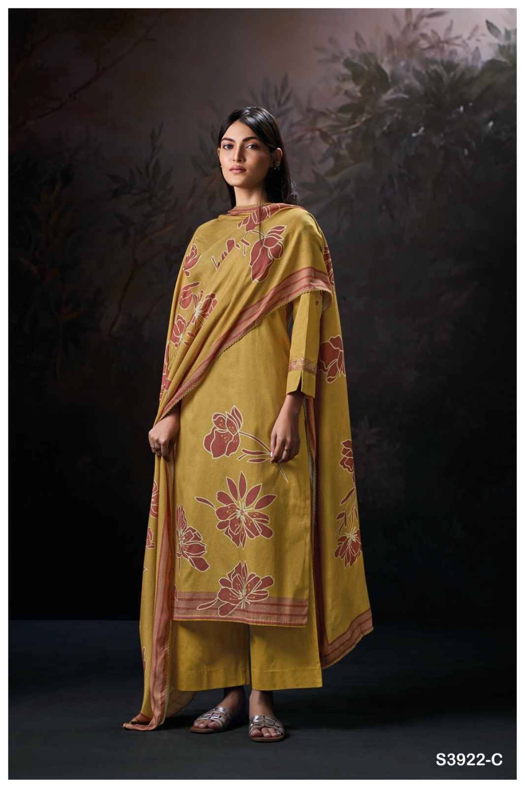 Ekisha-3922 By Ganga Fashion 3922-A To 3922-D Series Beautiful Festive Suits Colorful Stylish Fancy Casual Wear & Ethnic Wear Corduroy Dresses At Wholesale Price