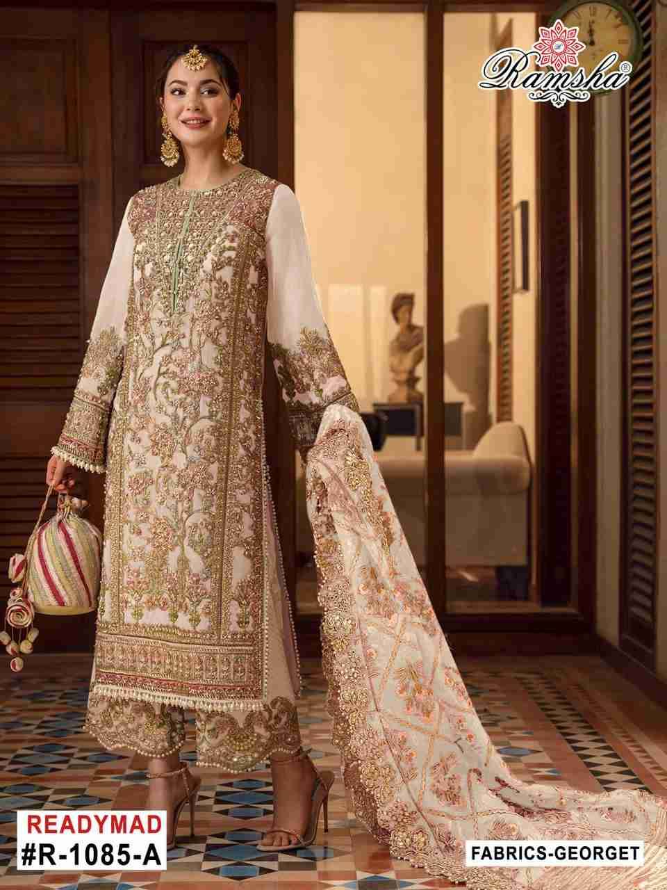 Ramsha 1085 Colours By Ramsha 1085-A To 1085-D Series Designer Pakistani Suits Beautiful Stylish Fancy Colorful Party Wear & Occasional Wear Georgette Dresses At Wholesale Price