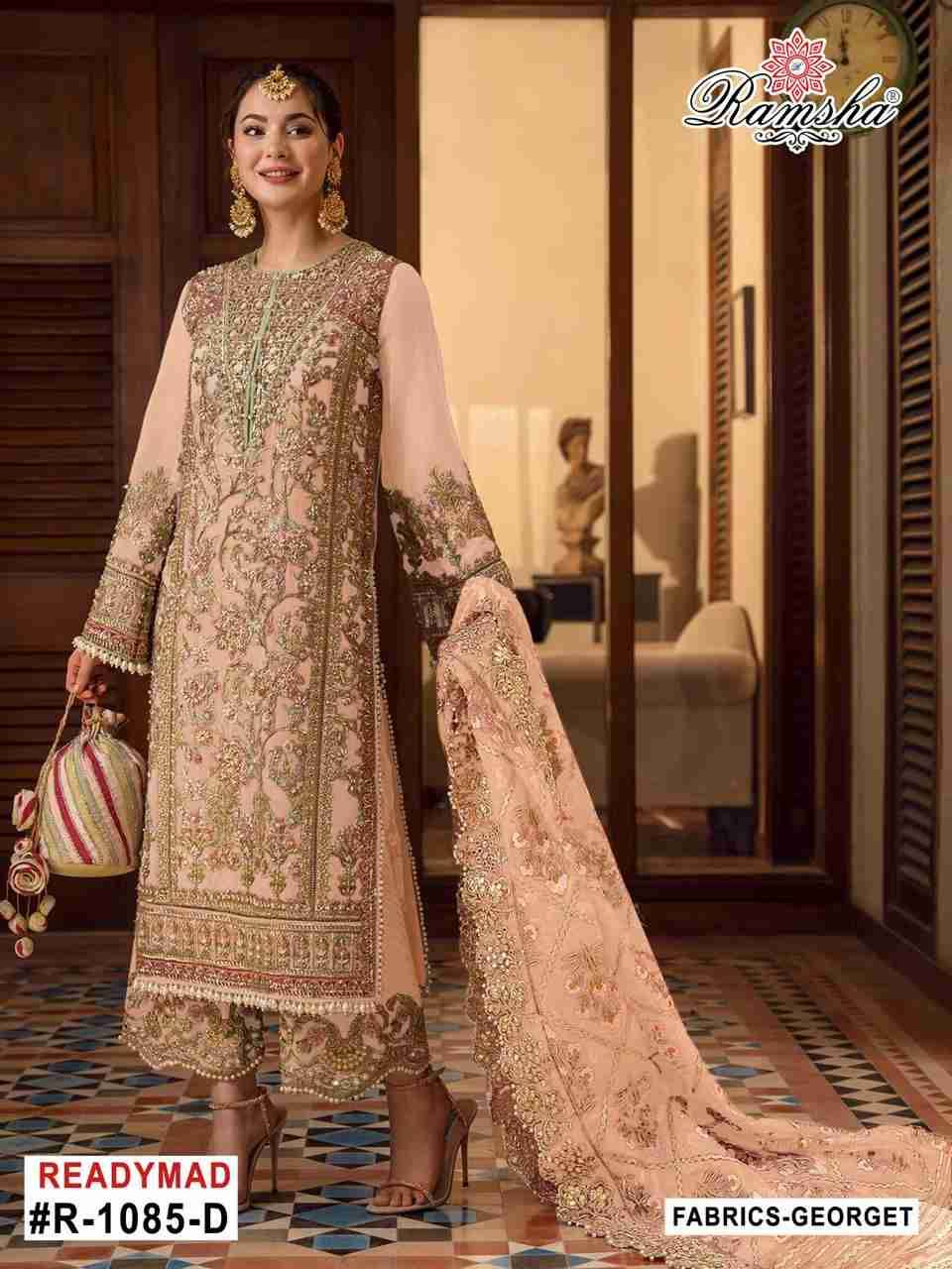 Ramsha 1085 Colours By Ramsha 1085-A To 1085-D Series Designer Pakistani Suits Beautiful Stylish Fancy Colorful Party Wear & Occasional Wear Georgette Dresses At Wholesale Price