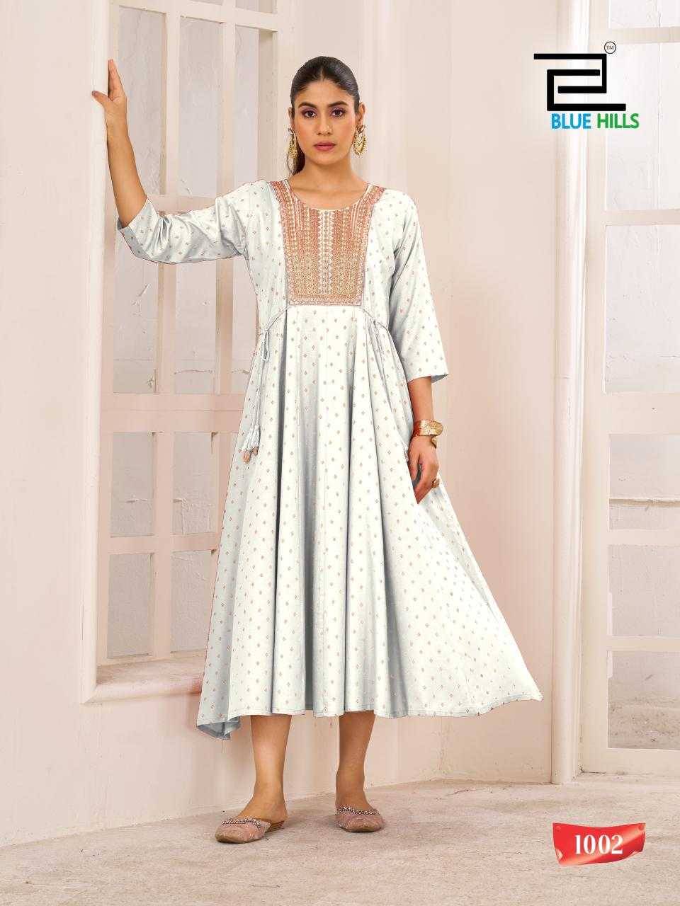 Golden Duck By Blue Hills 1001 To 1004 Series Designer Stylish Fancy Colorful Beautiful Party Wear & Ethnic Wear Collection Rayon Kurtis At Wholesale Price