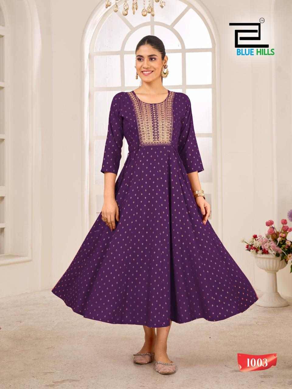 Golden Duck By Blue Hills 1001 To 1004 Series Designer Stylish Fancy Colorful Beautiful Party Wear & Ethnic Wear Collection Rayon Kurtis At Wholesale Price