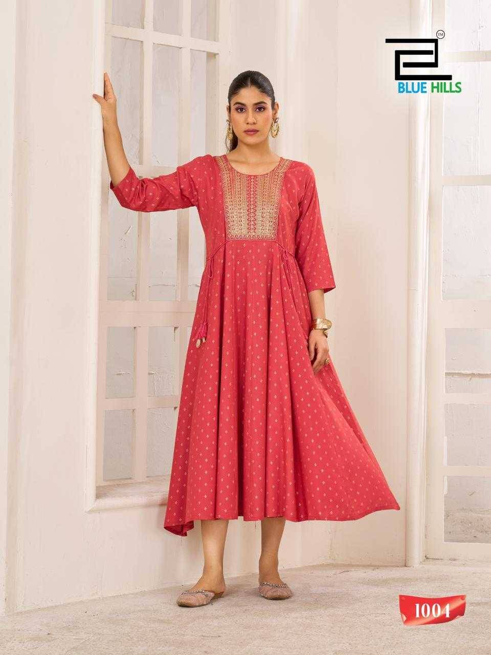 Golden Duck By Blue Hills 1001 To 1004 Series Designer Stylish Fancy Colorful Beautiful Party Wear & Ethnic Wear Collection Rayon Kurtis At Wholesale Price