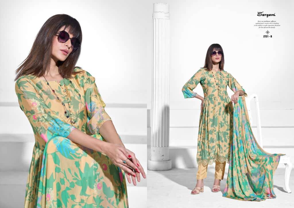 Iconic By Sargam Prints 2721-A To 2721-F Series Beautiful Festive Suits Stylish Fancy Colorful Casual Wear & Ethnic Wear Pure Muslin Print Dresses At Wholesale Price