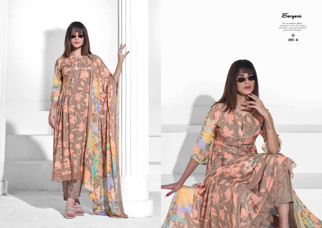 Iconic By Sargam Prints 2721-A To 2721-F Series Beautiful Festive Suits Stylish Fancy Colorful Casual Wear & Ethnic Wear Pure Muslin Print Dresses At Wholesale Price
