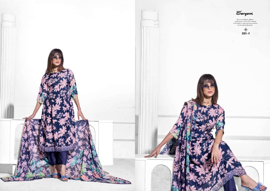 Iconic By Sargam Prints 2721-A To 2721-F Series Beautiful Festive Suits Stylish Fancy Colorful Casual Wear & Ethnic Wear Pure Muslin Print Dresses At Wholesale Price