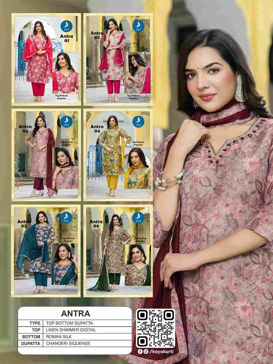 Antra By Kaya 01 To 06 Series Beautiful Stylish Festive Suits Fancy Colorful Casual Wear & Ethnic Wear & Ready To Wear Linen Dresses At Wholesale Price