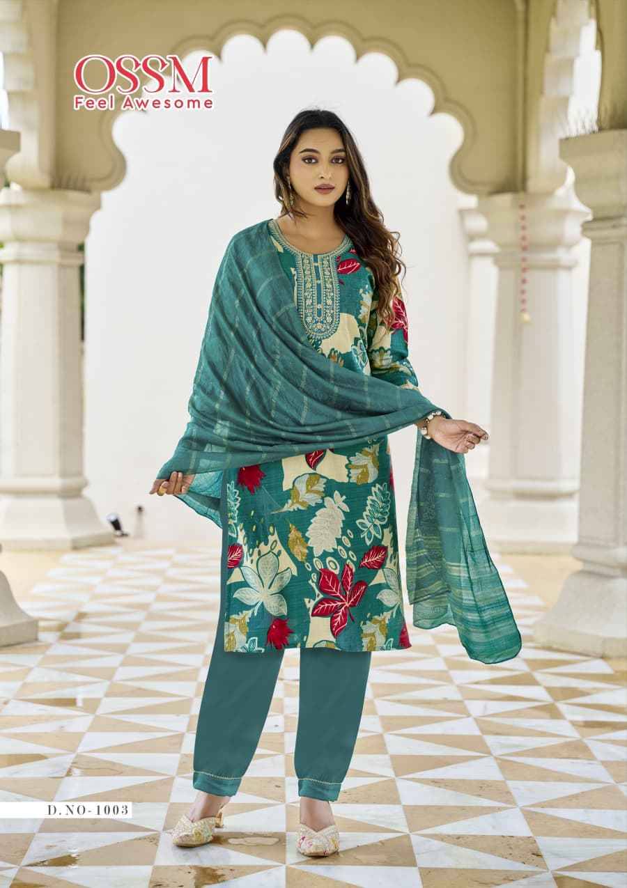 Sanvari By Ossm 1001 To 1006 Series Designer Festive Suits Beautiful Fancy Stylish Colorful Party Wear & Occasional Wear Vatican Dresses At Wholesale Price
