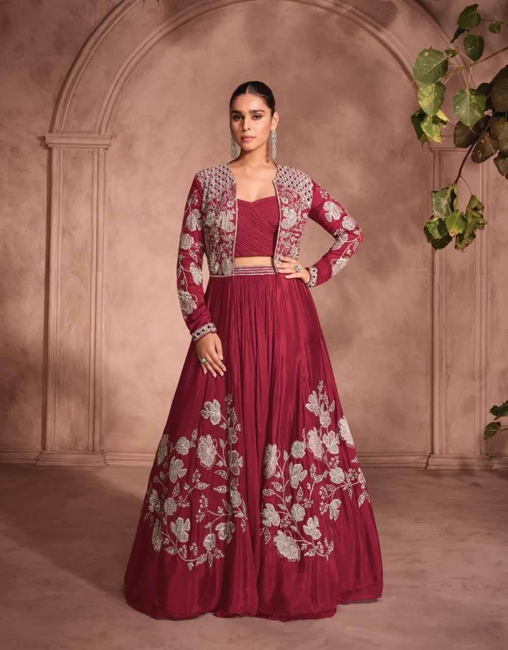 Mannat By Sayuri 5795 To 5798 Series Festive Wear Collection Beautiful Stylish Colorful Fancy Party Wear & Occasional Wear Chinnon Silk Lehengas At Wholesale Price