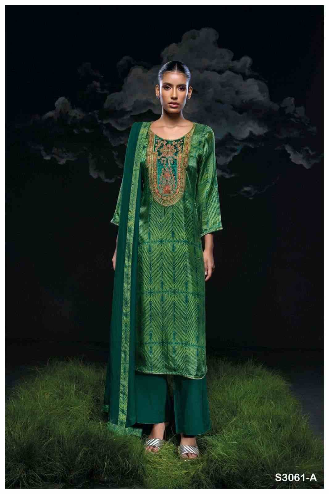 Swamini-3061 By Ganga Fashion 3061-A To 3061-D Series Beautiful Festive Suits Colorful Stylish Fancy Casual Wear & Ethnic Wear Premium Bemberg Habutai Dresses At Wholesale Price