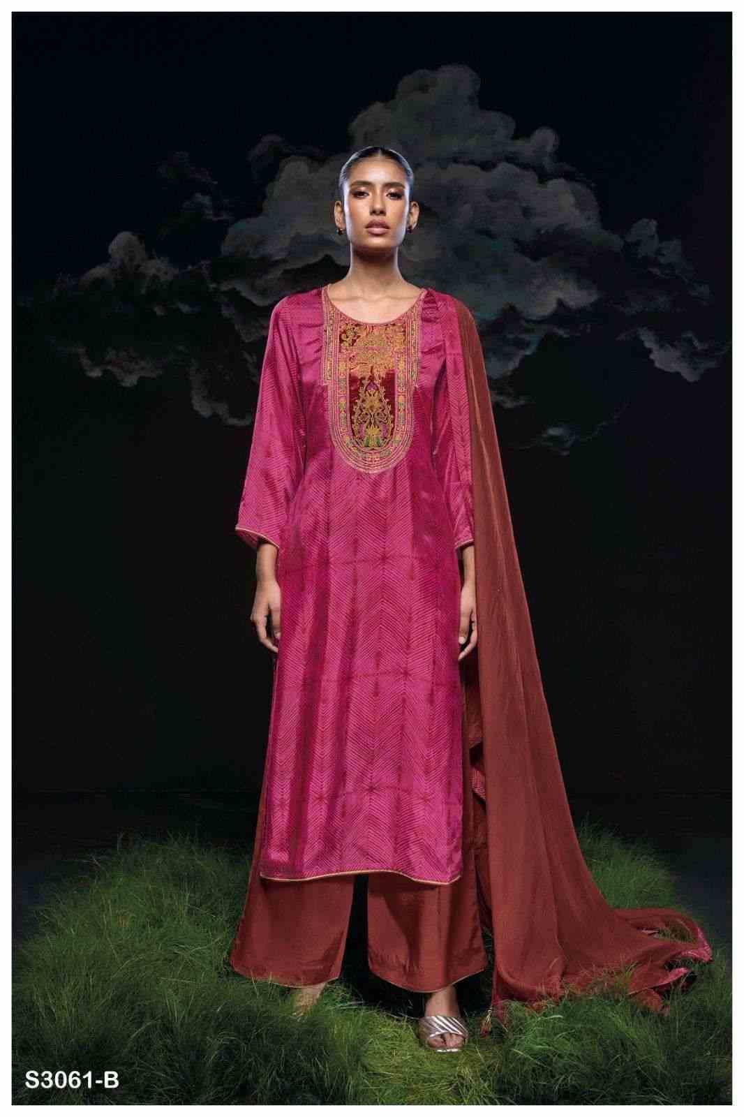 Swamini-3061 By Ganga Fashion 3061-A To 3061-D Series Beautiful Festive Suits Colorful Stylish Fancy Casual Wear & Ethnic Wear Premium Bemberg Habutai Dresses At Wholesale Price