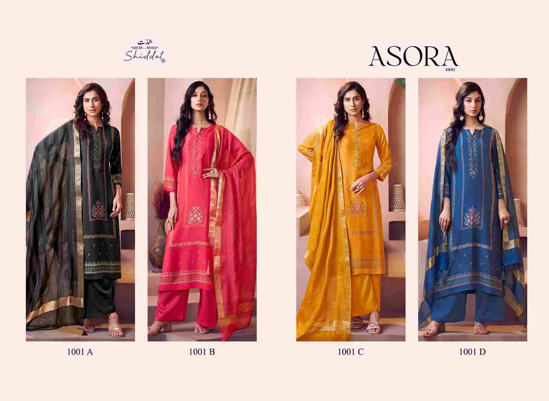Asora By Shiddat 1001-A To 1001-D Series Designer Stylish Fancy Colorful Beautiful Party Wear & Ethnic Wear Collection Pure Muslin Dresses At Wholesale Price