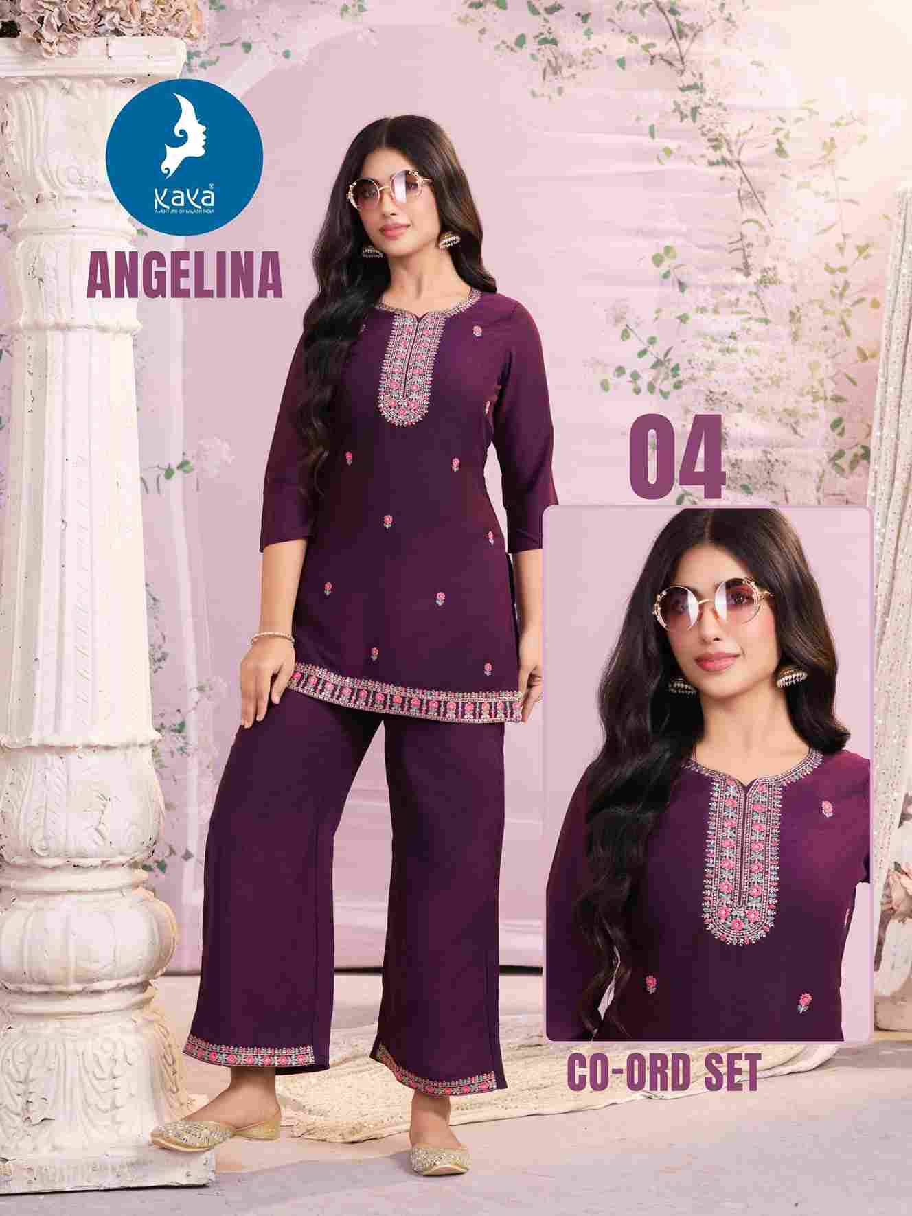 Angelina By Kaya 01 To 06 Series Designer Stylish Fancy Colorful Beautiful Party Wear & Ethnic Wear Collection Vichitra Tops With Bottom At Wholesale Price