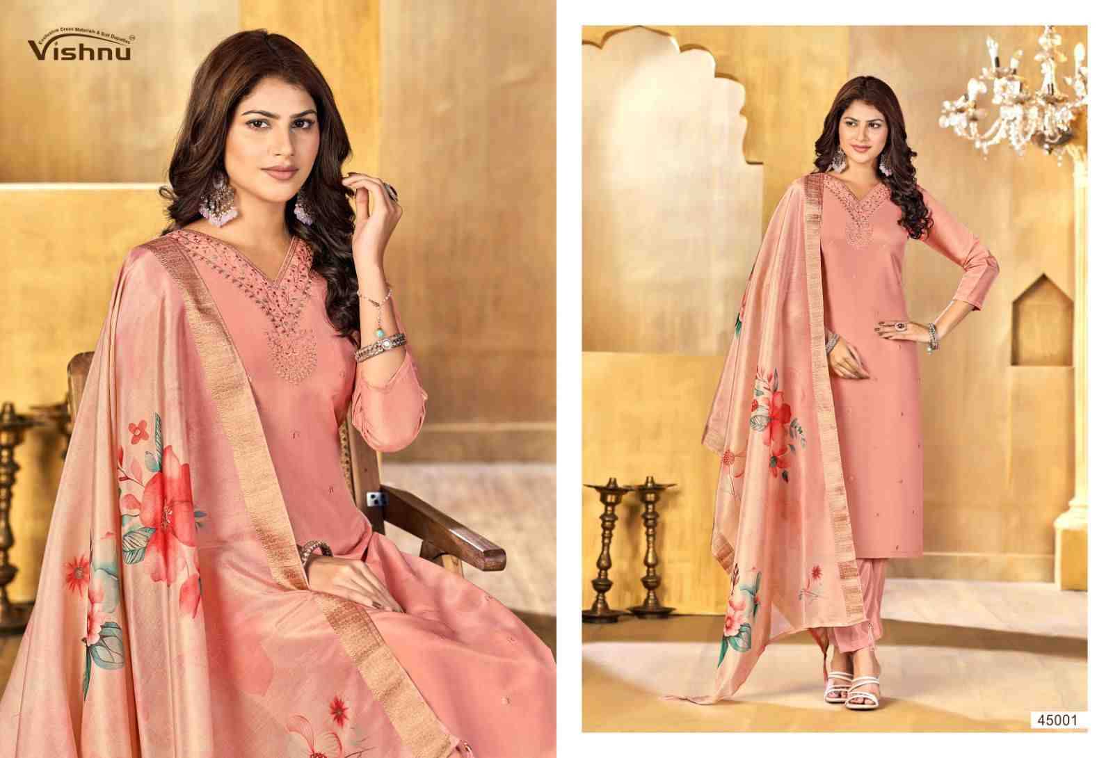 Alfaaz Vol-3 By Vishnu 45001 To 45012 Series Beautiful Stylish Festive Suits Fancy Colorful Casual Wear & Ethnic Wear & Ready To Wear Silk Dresses At Wholesale Price
