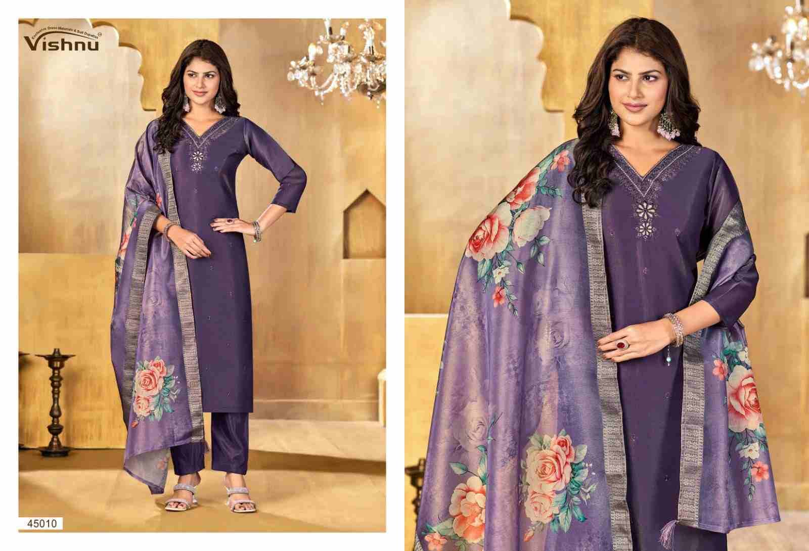 Alfaaz Vol-3 By Vishnu 45001 To 45012 Series Beautiful Stylish Festive Suits Fancy Colorful Casual Wear & Ethnic Wear & Ready To Wear Silk Dresses At Wholesale Price
