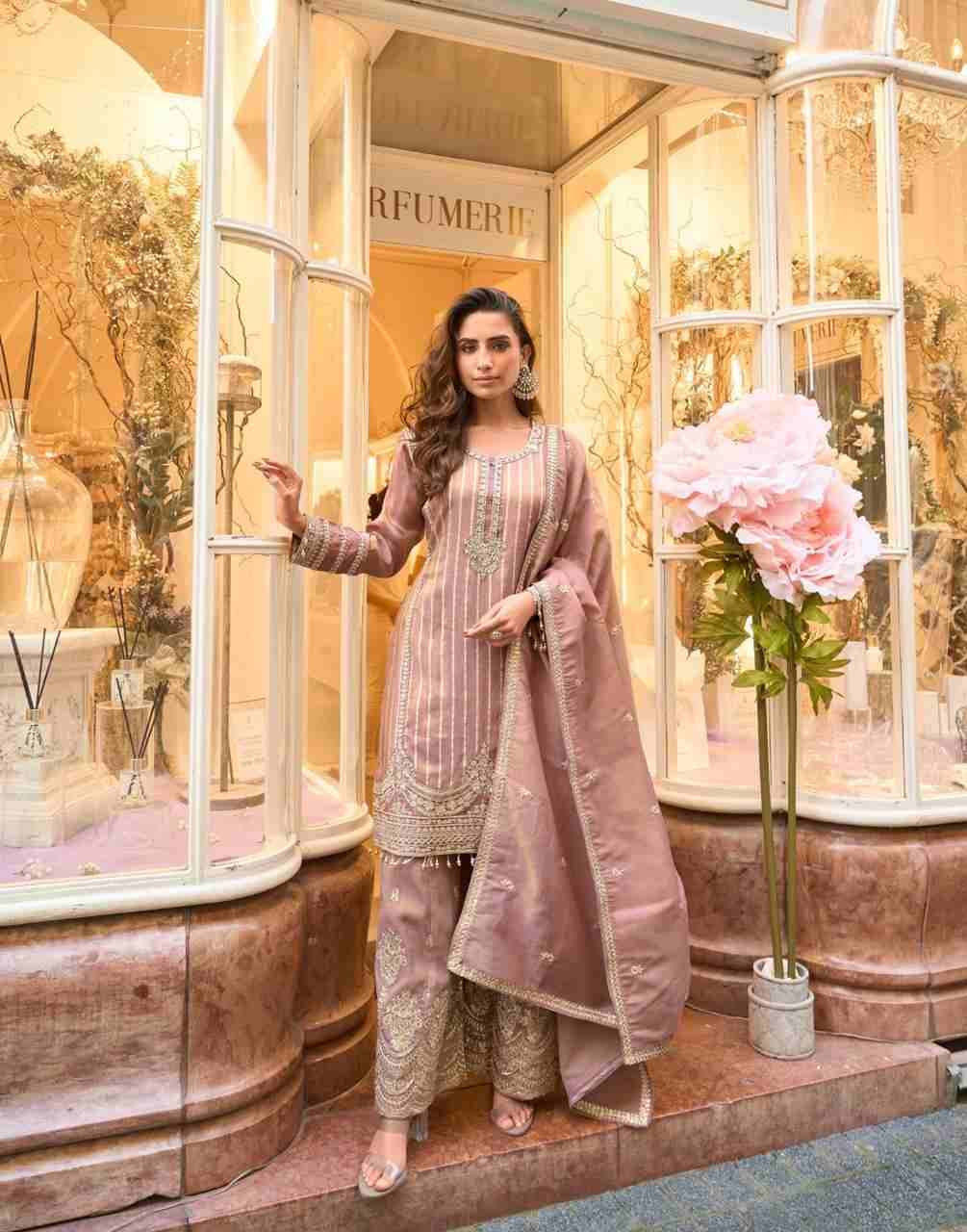 Amrit By Sayuri 5857 To 5860 Series Designer Festive Suits Beautiful Fancy Stylish Colorful Party Wear & Occasional Wear Pure Viscose Jacquard Silk Embroidered Dresses At Wholesale Price