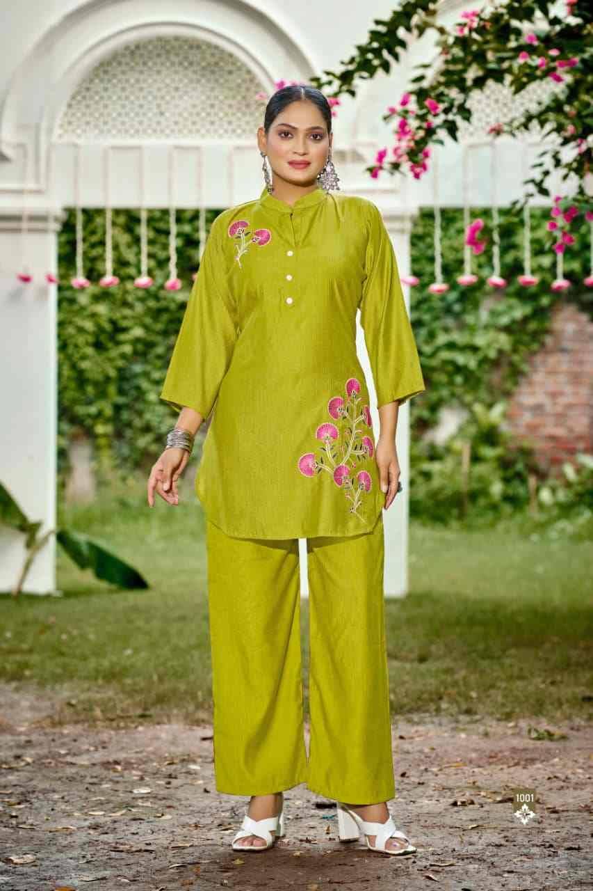 Glamour Vol-2 By Ossm 1001 To 1006 Series Designer Stylish Fancy Colorful Beautiful Party Wear & Ethnic Wear Collection Premium Silk Co-Ords At Wholesale Price
