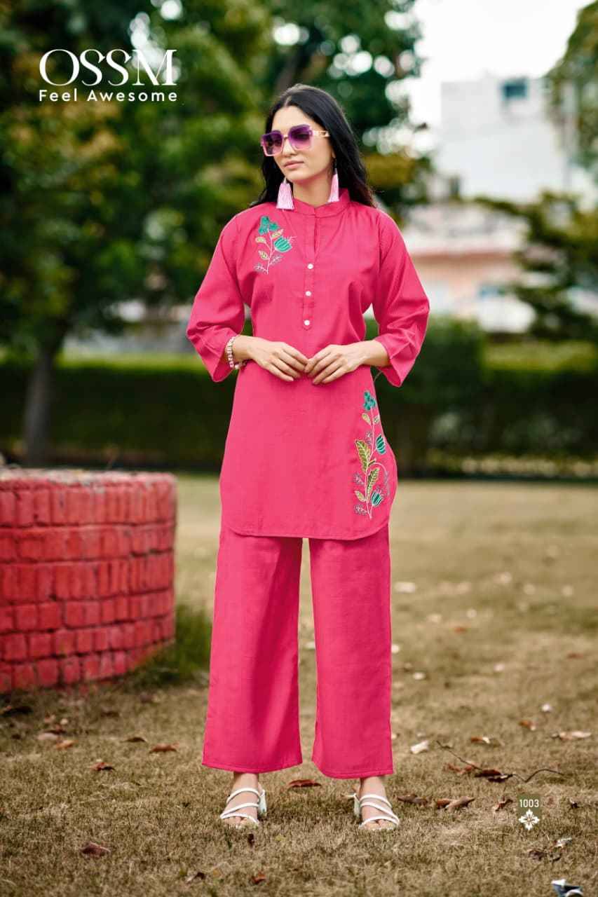 Glamour Vol-2 By Ossm 1001 To 1006 Series Designer Stylish Fancy Colorful Beautiful Party Wear & Ethnic Wear Collection Premium Silk Co-Ords At Wholesale Price
