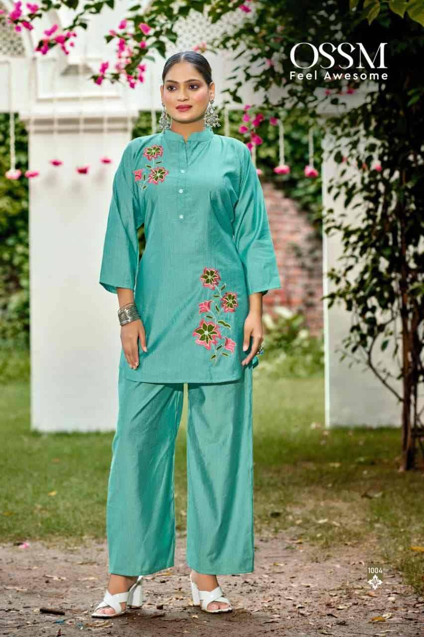 Glamour Vol-2 By Ossm 1001 To 1006 Series Designer Stylish Fancy Colorful Beautiful Party Wear & Ethnic Wear Collection Premium Silk Co-Ords At Wholesale Price