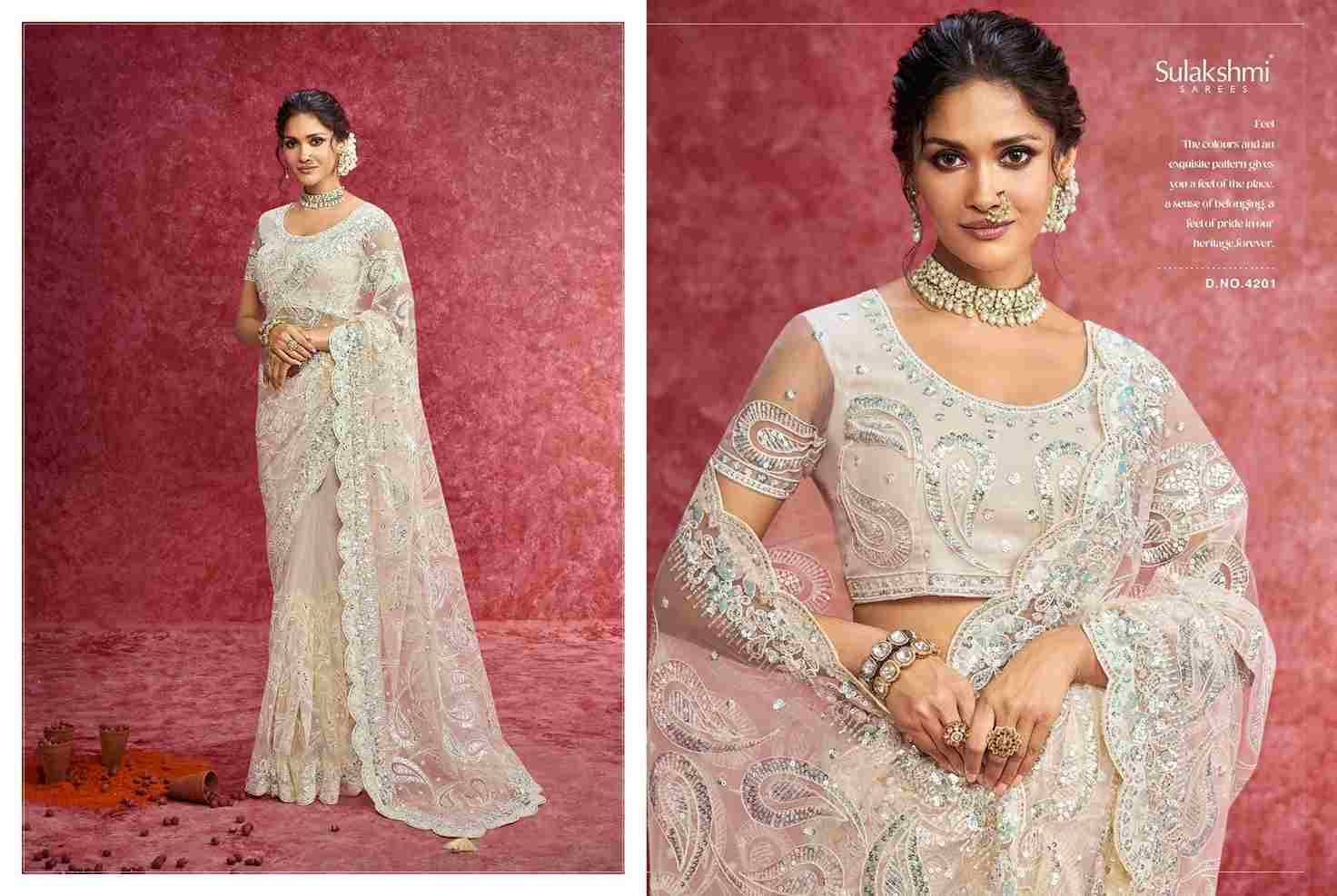 Ambika By Sulakshmi 4201 To 4209 Series Indian Traditional Wear Collection Beautiful Stylish Fancy Colorful Party Wear & Occasional Wear Net Sarees At Wholesale Price