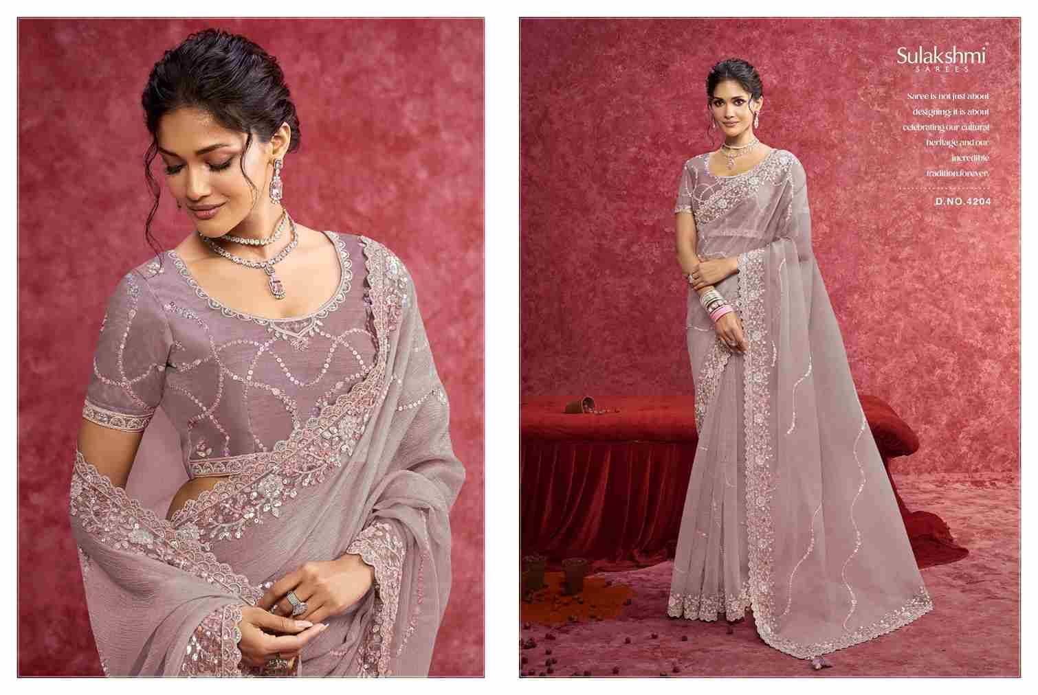 Ambika By Sulakshmi 4201 To 4209 Series Indian Traditional Wear Collection Beautiful Stylish Fancy Colorful Party Wear & Occasional Wear Net Sarees At Wholesale Price