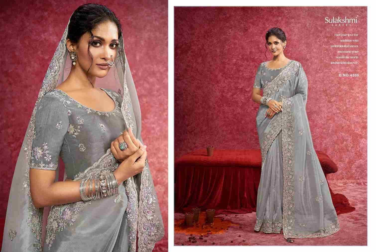 Ambika By Sulakshmi 4201 To 4209 Series Indian Traditional Wear Collection Beautiful Stylish Fancy Colorful Party Wear & Occasional Wear Net Sarees At Wholesale Price