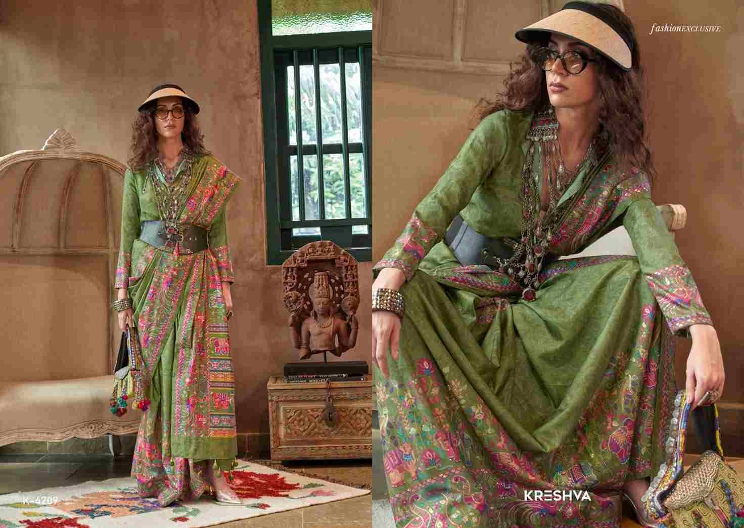 Atarangi By Kreshva 4209 To 4217 Series Indian Traditional Wear Collection Beautiful Stylish Fancy Colorful Party Wear & Occasional Wear Silk Sarees At Wholesale Price
