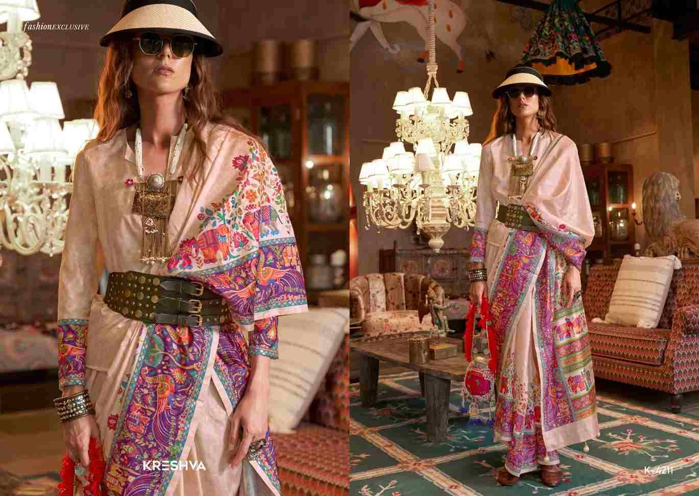 Atarangi By Kreshva 4209 To 4217 Series Indian Traditional Wear Collection Beautiful Stylish Fancy Colorful Party Wear & Occasional Wear Silk Sarees At Wholesale Price