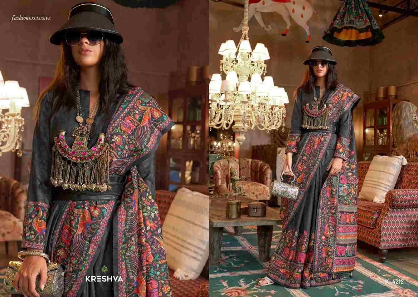 Atarangi By Kreshva 4209 To 4217 Series Indian Traditional Wear Collection Beautiful Stylish Fancy Colorful Party Wear & Occasional Wear Silk Sarees At Wholesale Price