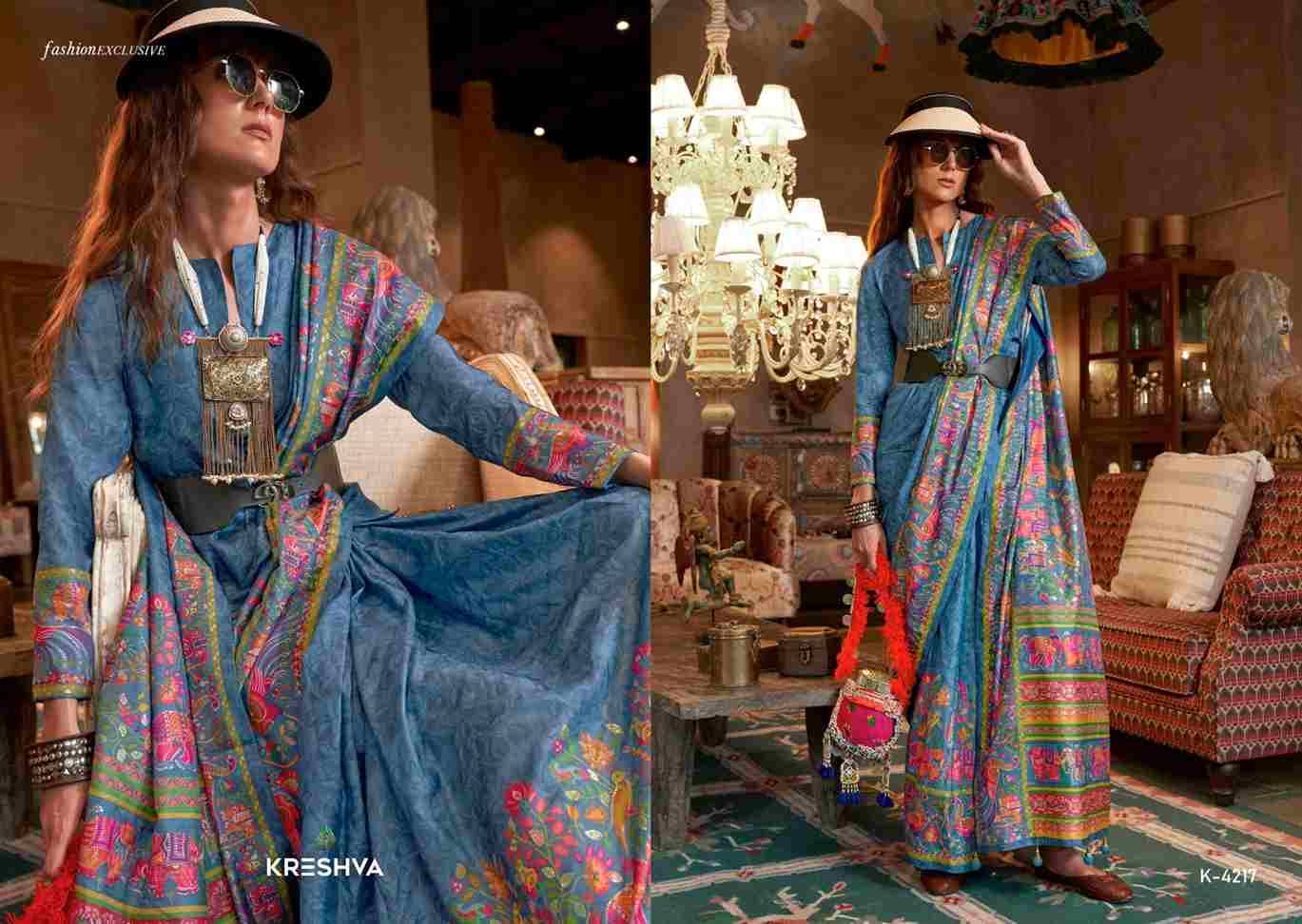 Atarangi By Kreshva 4209 To 4217 Series Indian Traditional Wear Collection Beautiful Stylish Fancy Colorful Party Wear & Occasional Wear Silk Sarees At Wholesale Price