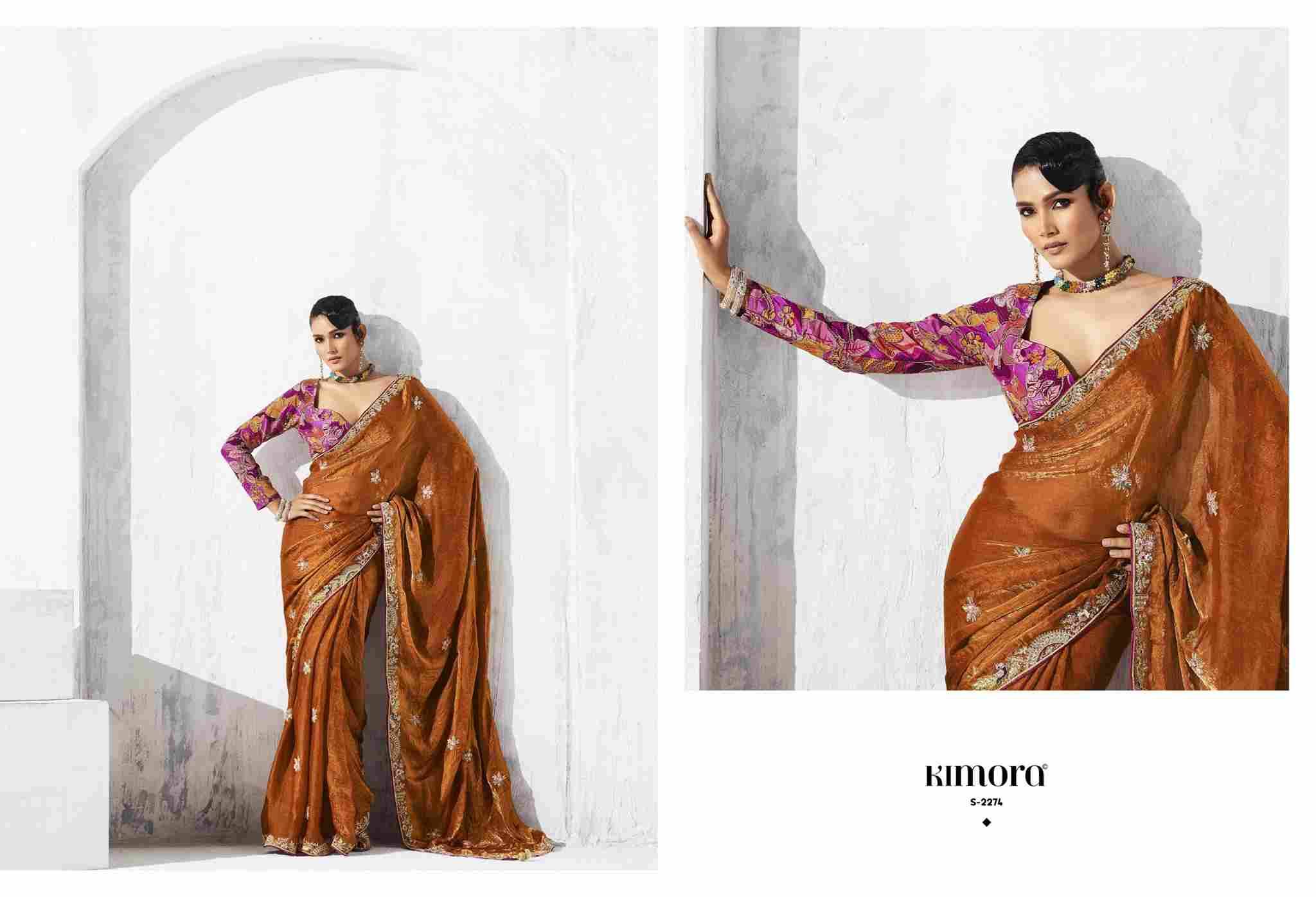 Lashkara By Kimora Fashion 2271 To 2281 Series Indian Traditional Wear Collection Beautiful Stylish Fancy Colorful Party Wear & Occasional Wear Fancy Sarees At Wholesale Price