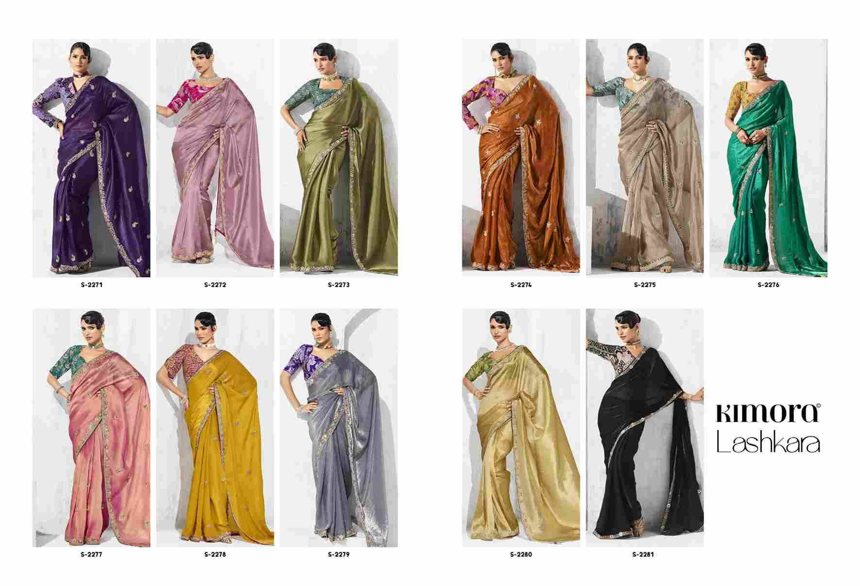 Lashkara By Kimora Fashion 2271 To 2281 Series Indian Traditional Wear Collection Beautiful Stylish Fancy Colorful Party Wear & Occasional Wear Fancy Sarees At Wholesale Price