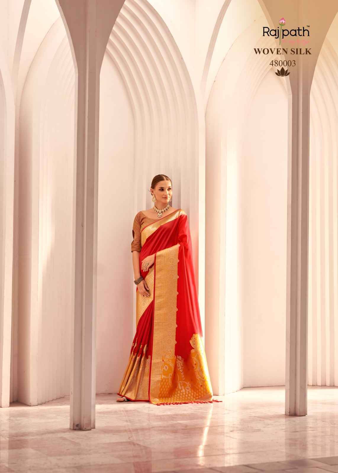 Silky By Rajpath 480001 To 480006 Series Indian Traditional Wear Collection Beautiful Stylish Fancy Colorful Party Wear & Occasional Wear Soft Silk Sarees At Wholesale Price