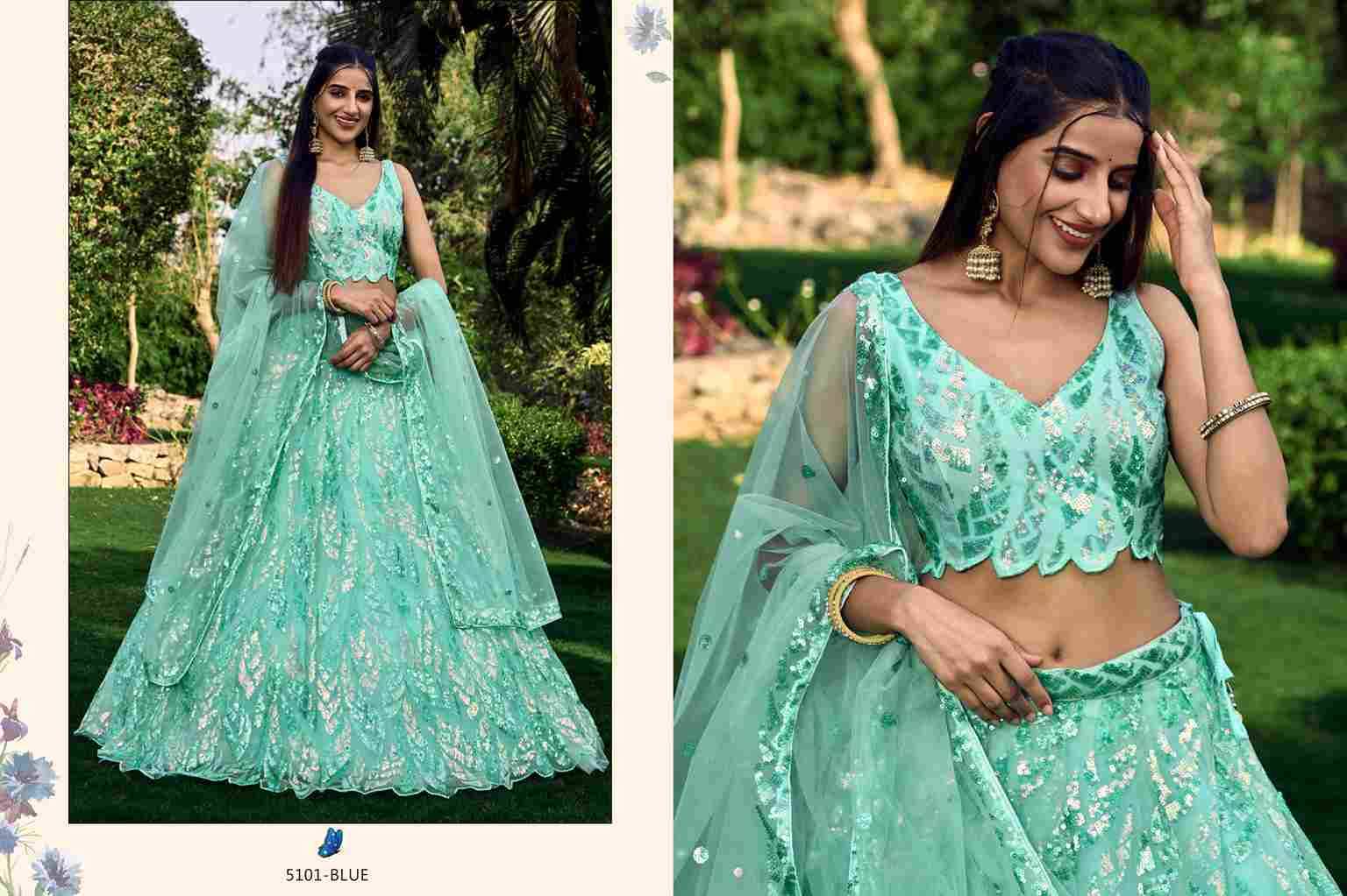 Meera By Zeel Clothing 5101-A To 5101-D Series Wedding Wear Collection Beautiful Stylish Colorful Fancy Party Wear & Occasional Wear Soft Net Lehengas At Wholesale Price