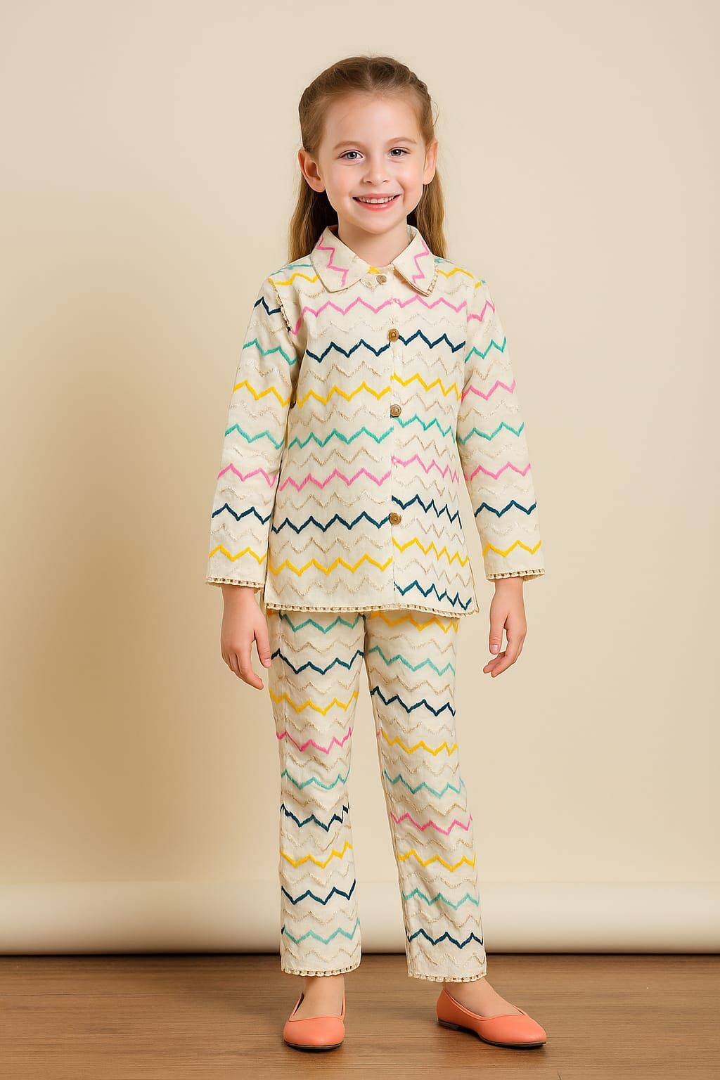 Vt-Kids Cordt By Fashid Wholesale 01 To 07 Series Designer Stylish Fancy Colorful Beautiful Party Wear & Ethnic Wear Collection Pure Khadi Co-Ord At Wholesale Price