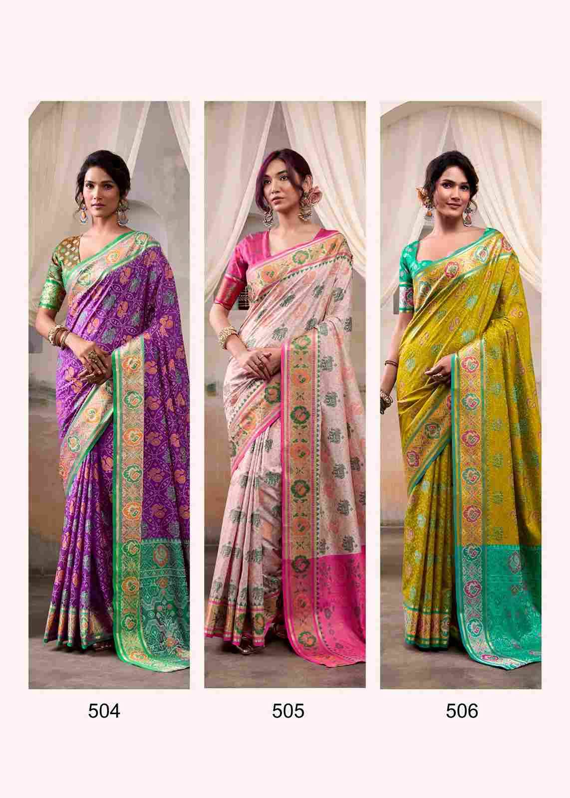 Airaavat Patola By Rajpath 504 To 509 Series Indian Traditional Wear Collection Beautiful Stylish Fancy Colorful Party Wear & Occasional Wear Patola Silk Sarees At Wholesale Price
