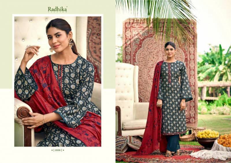Blossom Vol-9 By Radhika Lifestyle 25001 To 25008 Series Beautiful Festive Suits Colorful Stylish Fancy Casual Wear & Ethnic Wear Cotton Print With Work Dresses At Wholesale Price
