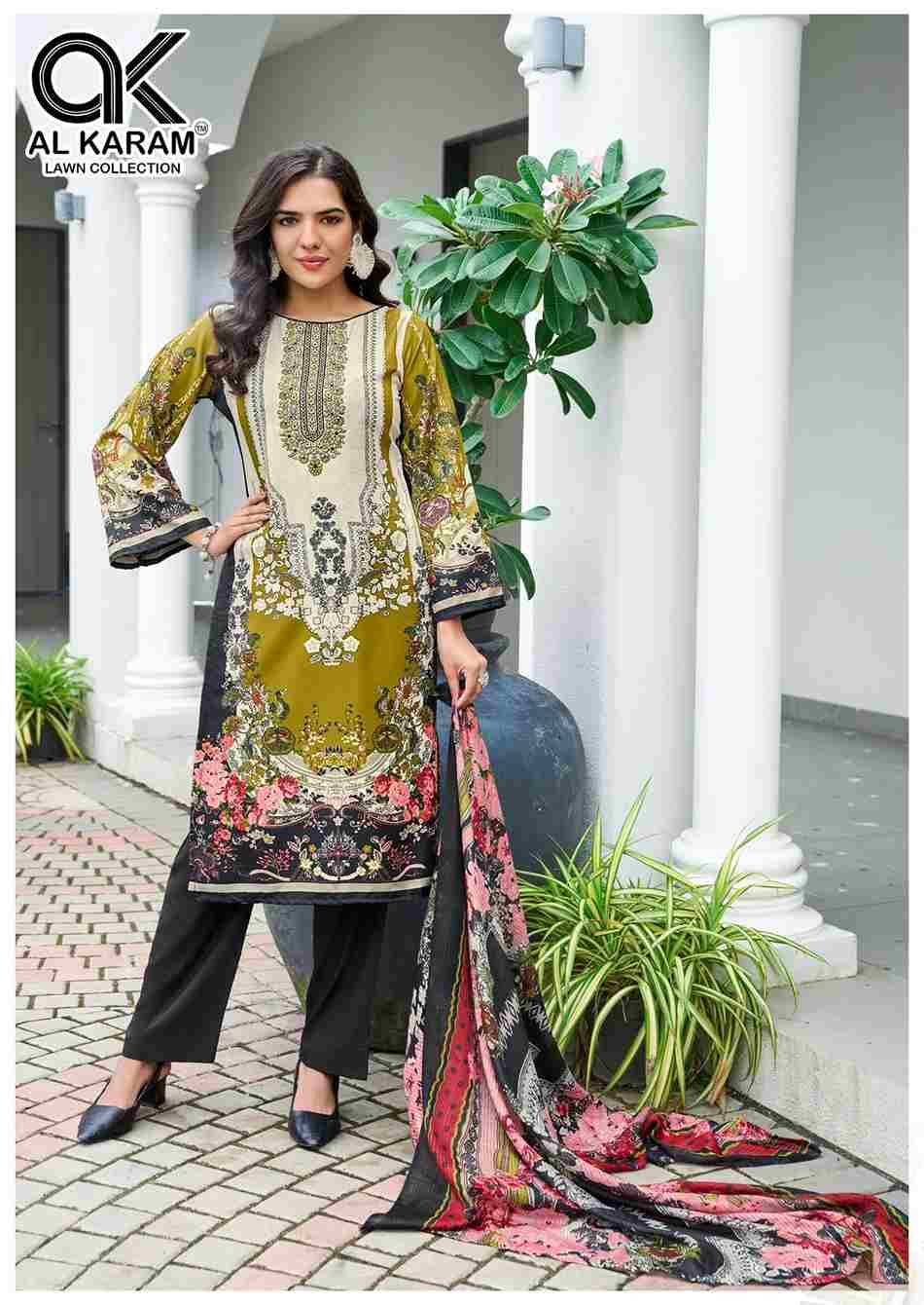 Areeba By Al Karam Lawn Collection 1001 To 1006 Series Beautiful Festive Suits Colorful Stylish Fancy Casual Wear & Ethnic Wear Rayon Cotton Print Dresses At Wholesale Price