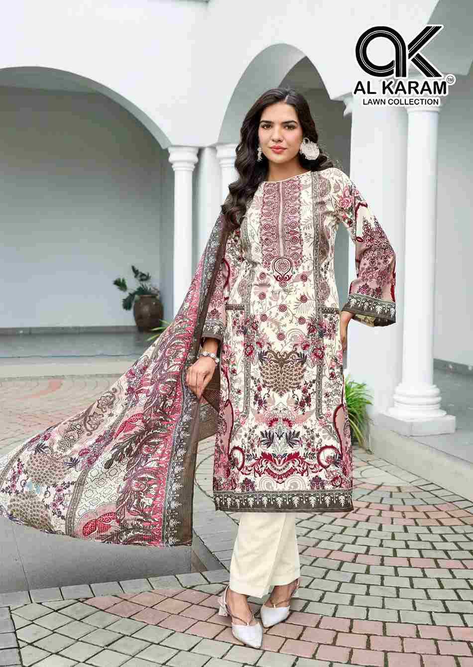 Areeba By Al Karam Lawn Collection 1001 To 1006 Series Beautiful Festive Suits Colorful Stylish Fancy Casual Wear & Ethnic Wear Rayon Cotton Print Dresses At Wholesale Price