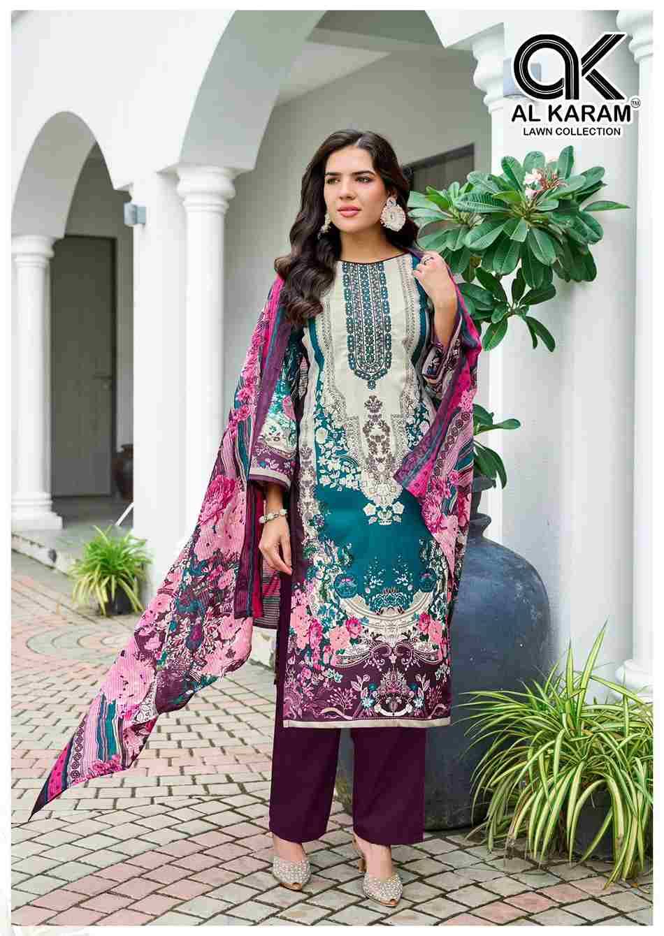 Areeba By Al Karam Lawn Collection 1001 To 1006 Series Beautiful Festive Suits Colorful Stylish Fancy Casual Wear & Ethnic Wear Rayon Cotton Print Dresses At Wholesale Price