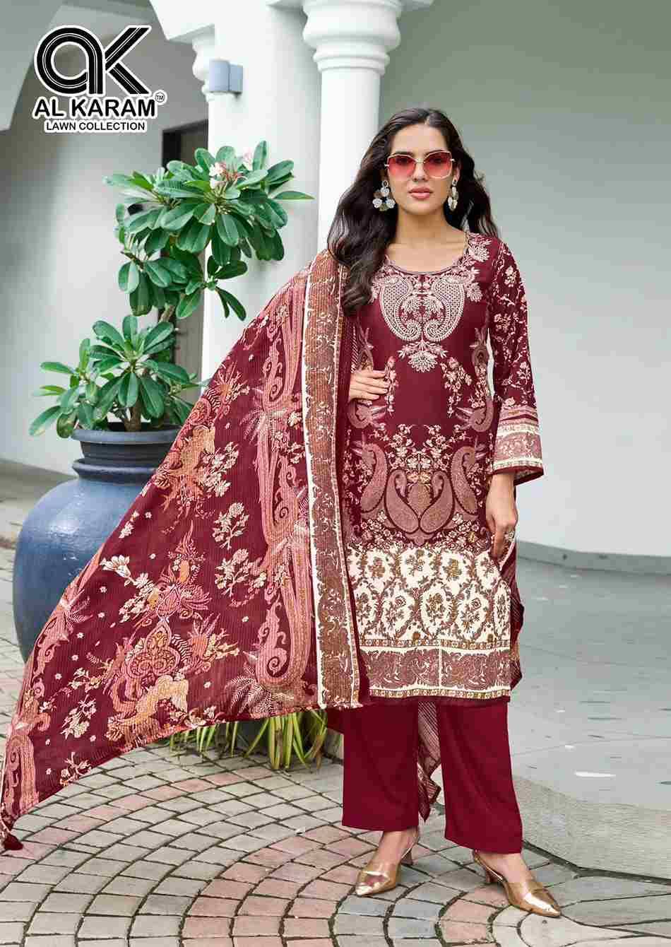 Areeba By Al Karam Lawn Collection 1001 To 1006 Series Beautiful Festive Suits Colorful Stylish Fancy Casual Wear & Ethnic Wear Rayon Cotton Print Dresses At Wholesale Price