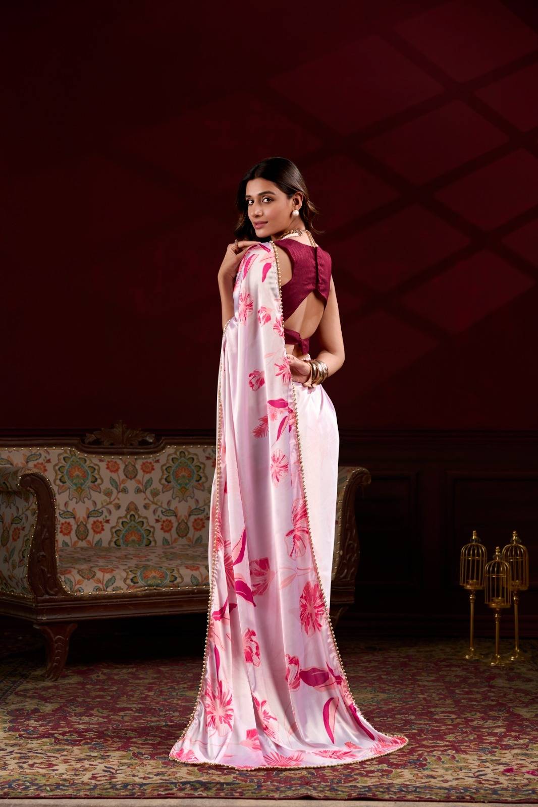 Dc-02 By Fashid Wholesale 01 To 04 Series Indian Traditional Wear Collection Beautiful Stylish Fancy Colorful Party Wear & Occasional Wear Japan Satin Silk Sarees At Wholesale Price