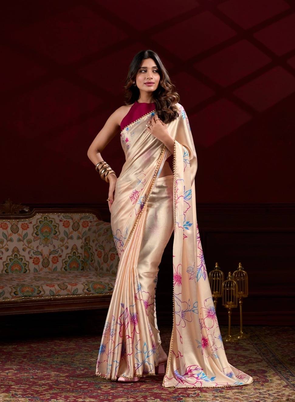 Dc-02 By Fashid Wholesale 01 To 04 Series Indian Traditional Wear Collection Beautiful Stylish Fancy Colorful Party Wear & Occasional Wear Japan Satin Silk Sarees At Wholesale Price
