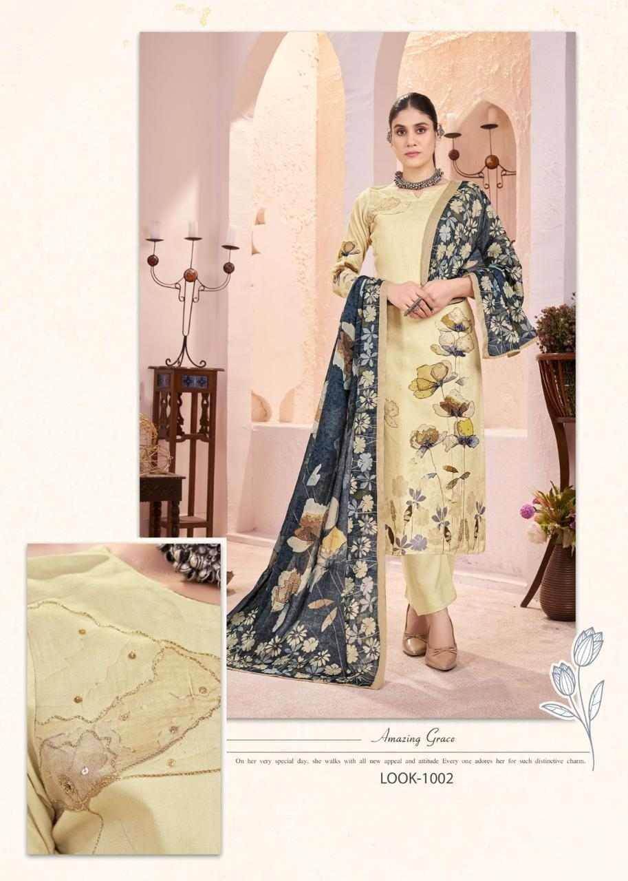 Rich Pearl Vol-1 By Rahi Fab 1001 To 1008 Series Beautiful Pakistani Suits Stylish Fancy Colorful Party Wear & Occasional Wear Pure Jam Satin Dresses At Wholesale Price