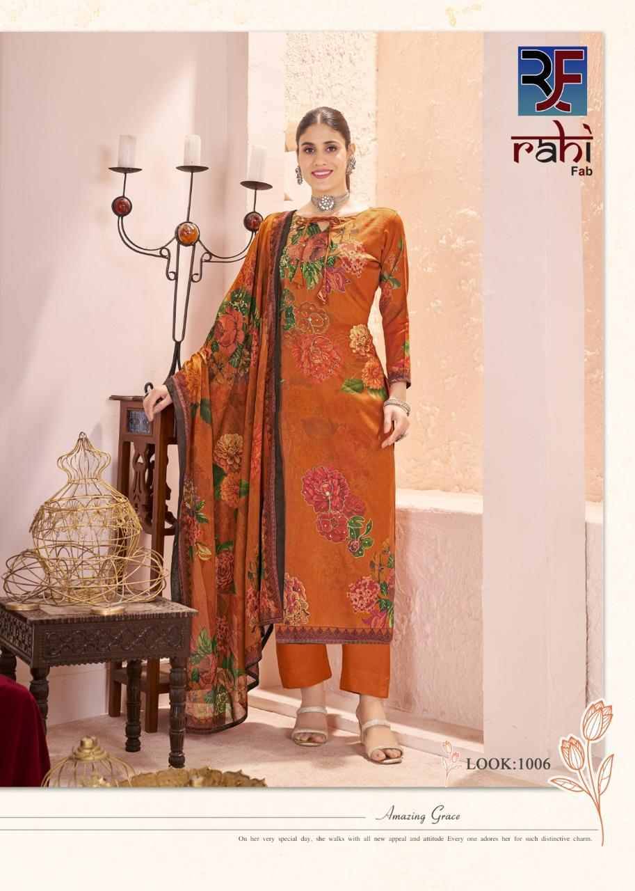 Rich Pearl Vol-1 By Rahi Fab 1001 To 1008 Series Beautiful Pakistani Suits Stylish Fancy Colorful Party Wear & Occasional Wear Pure Jam Satin Dresses At Wholesale Price