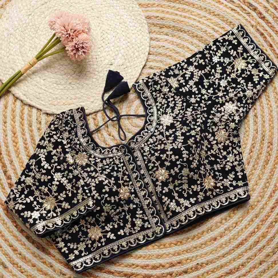 Kb-11 By Fashid Wholesale 01 To 07 Series Designer Beautiful Collection Occasional Wear & Party Wear Bridal Velvet Blouse At Wholesale Price