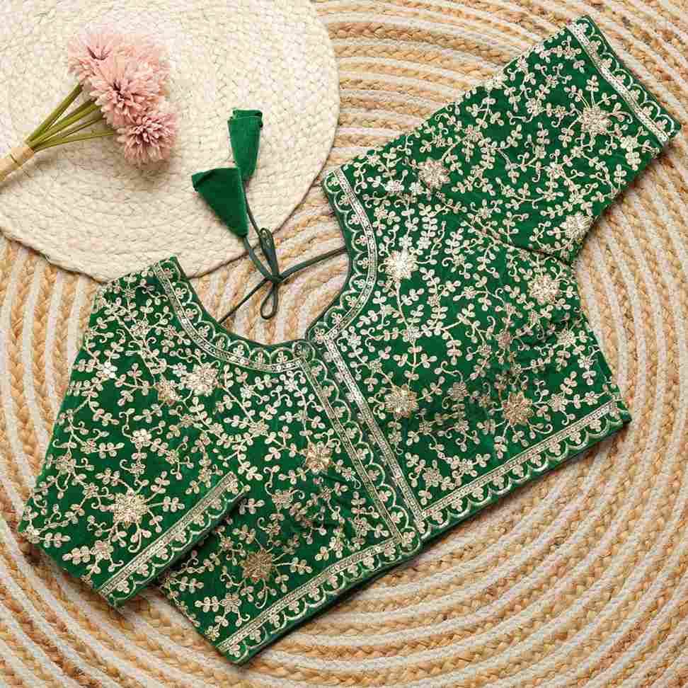 Kb-11 By Fashid Wholesale 01 To 07 Series Designer Beautiful Collection Occasional Wear & Party Wear Bridal Velvet Blouse At Wholesale Price