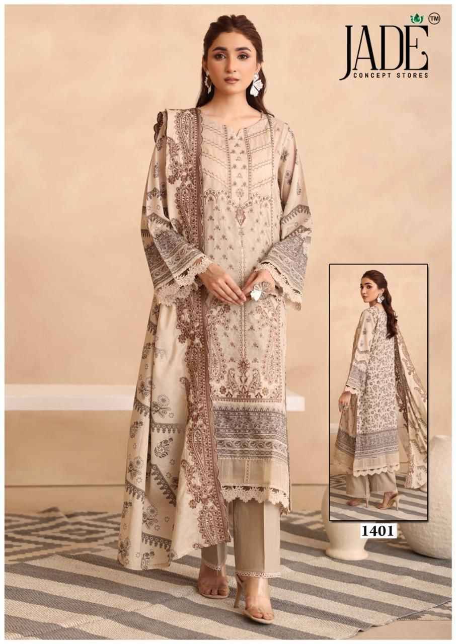 Bin Saeed Vol-14 By Jade 1401 To 1406 Series Beautiful Festive Suits Stylish Fancy Colorful Casual Wear & Ethnic Wear Pure Lawn Cotton Print Dresses At Wholesale Price